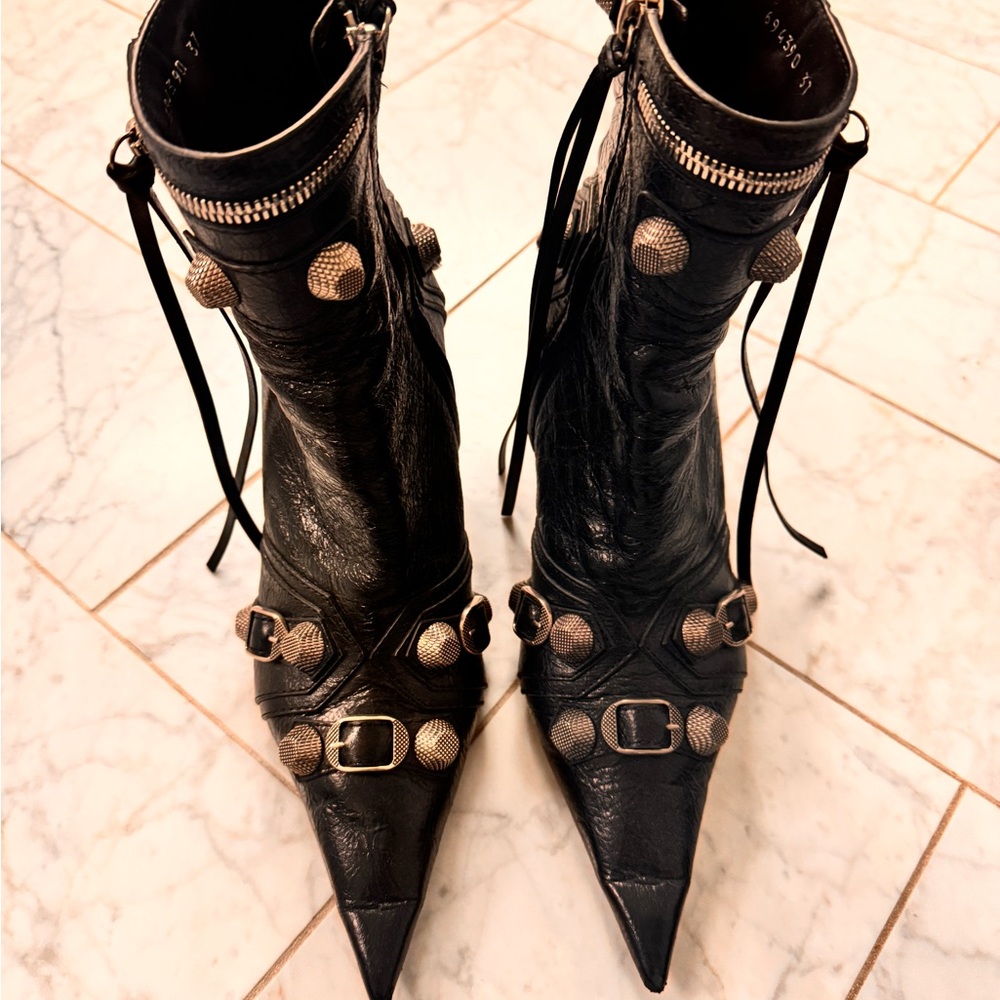 Balenciaga Black Studded Women's Boots